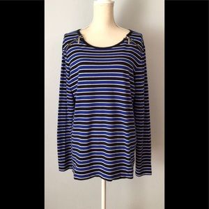 MICHAEL Michael Kors Shirt Blouse Top Striped